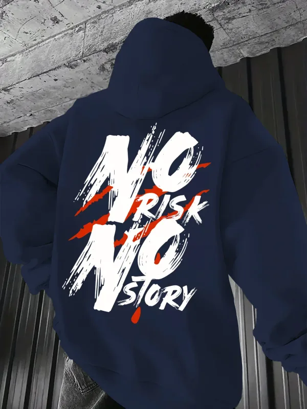 Men's and women's casual NO NO printed hooded kangaroo pocket hoodie perfect choice for autumn and winter seasons — image 1