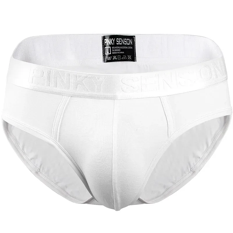 Marca Pinky Seaso, los más vendidos, pantalones triangulares sexis, ropa interior fina de Modal de Color sólido, calzoncillos de Modal ventilados de talla grande para hombres