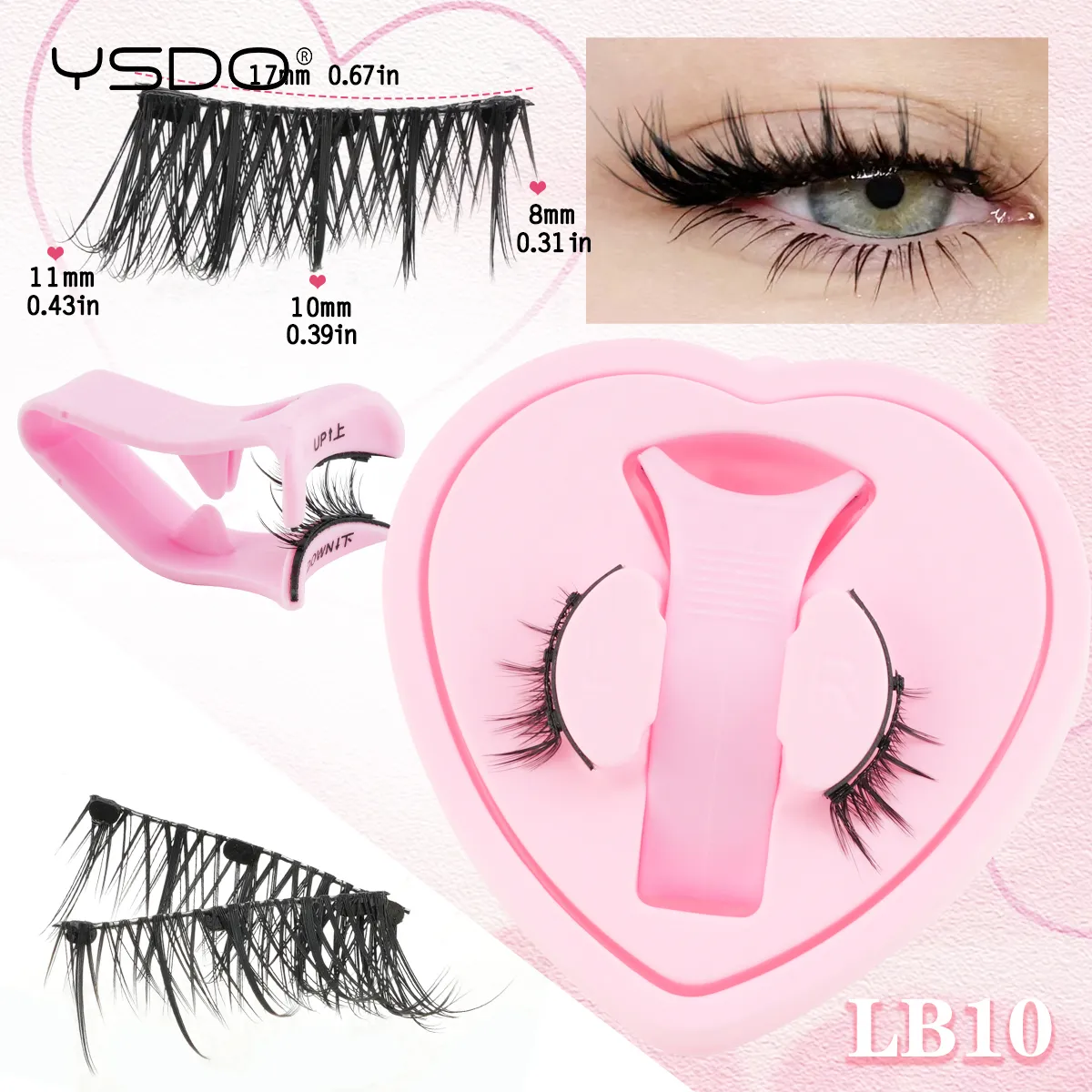 1 Pair Magnetic Eyelashes Fluffy Soft False Lashes With Tweezers Makeup Tool Magnetic Lashes Natural Faux 3D Mink Eyelashes — image 3