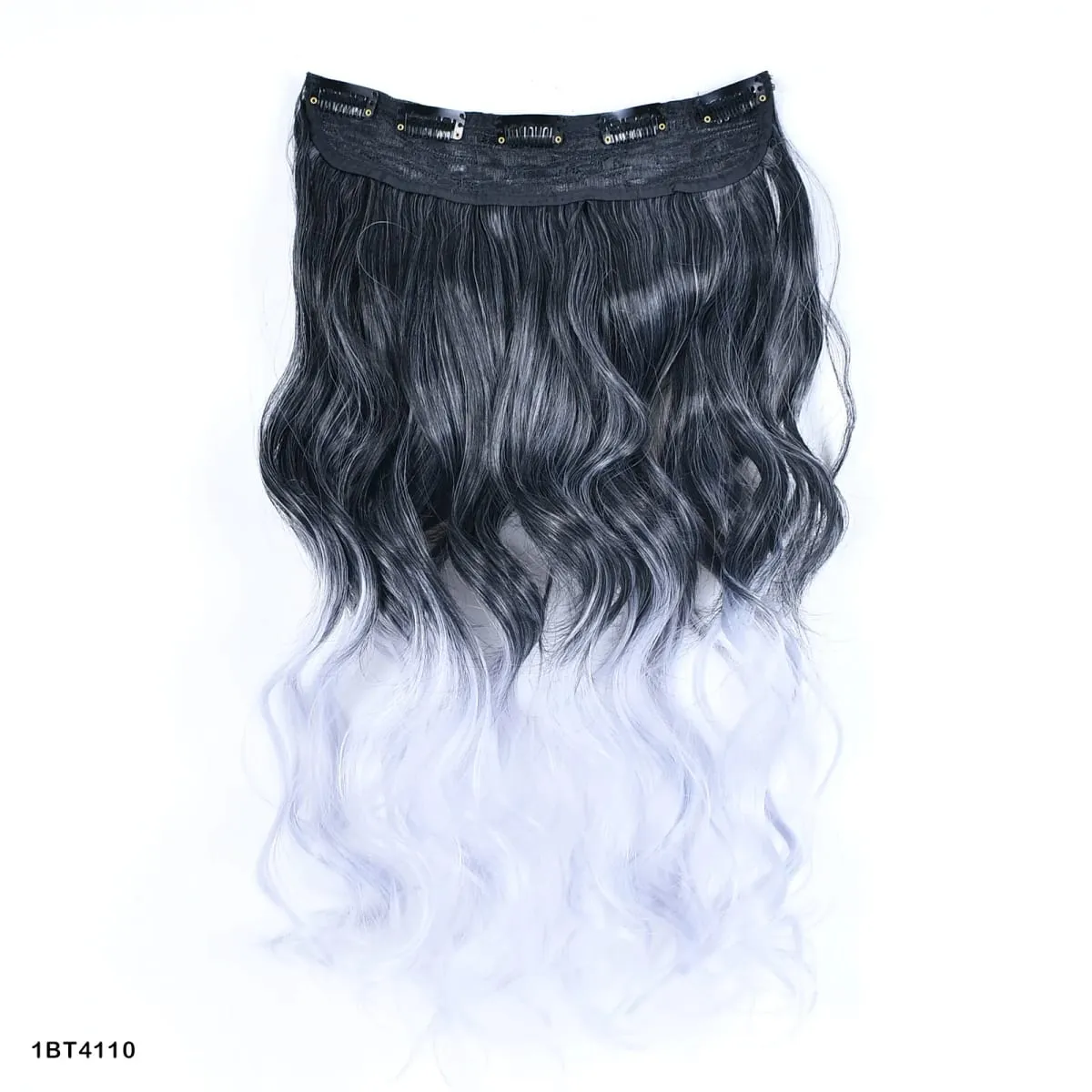 Zolin Clip in Hair Extension One Piece Long Straight Hair Black Gray Color Synthetic Hairpieces For Women Cosplay Use — image 18