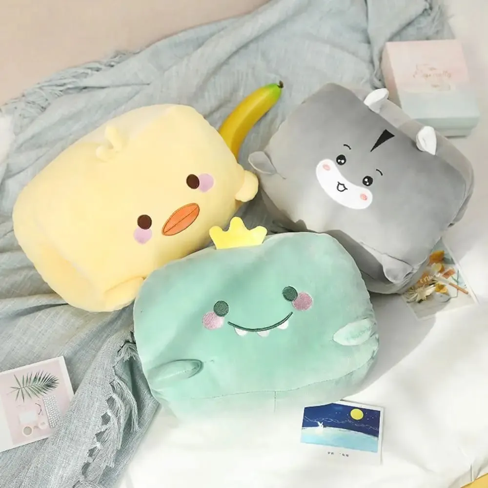 Creative Plush Toy Hand Warmer Plush Pillow Keep Warm Super Soft Office Nap Pillow Cartoon Animal Pillow Stuffed Toy Winter — image 4