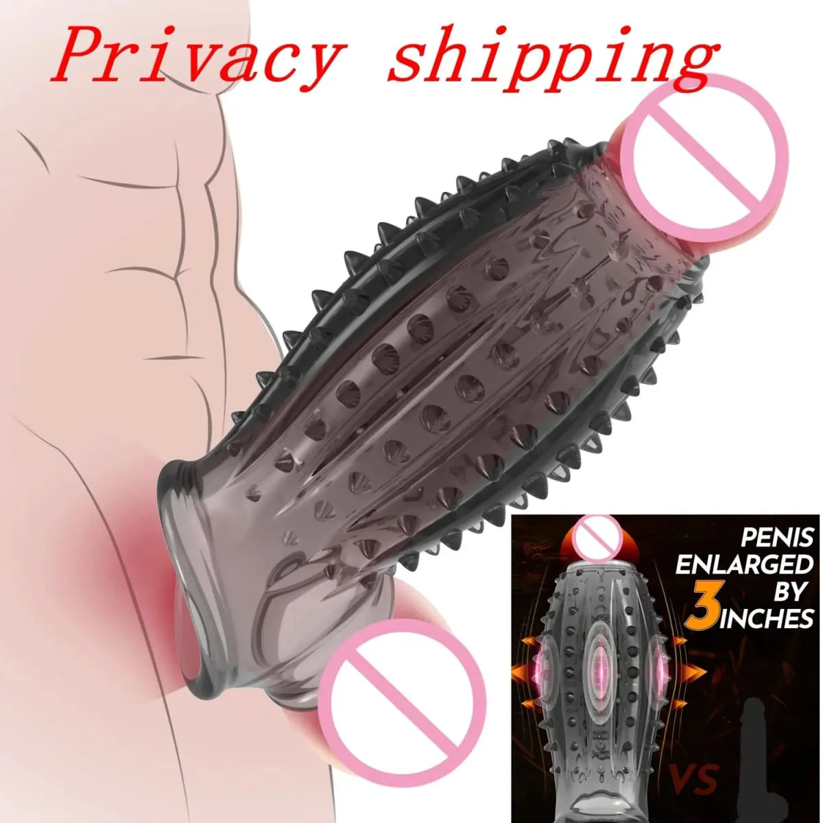 G-spot stimulate Penis Enlargement Sex Toys For Men Cock Ring Stretcher Extender Sleeve Reusable Condoms Goods Adults Products — image 1