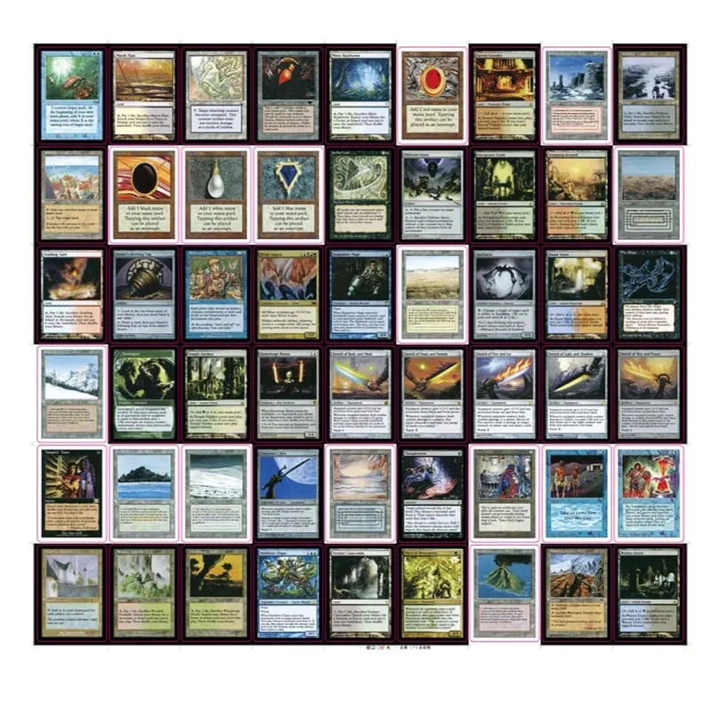 216 Pcs Black Core Cards P9 Dual Land Fetch Land Shock Lands Proxy Cards Cards — image 4