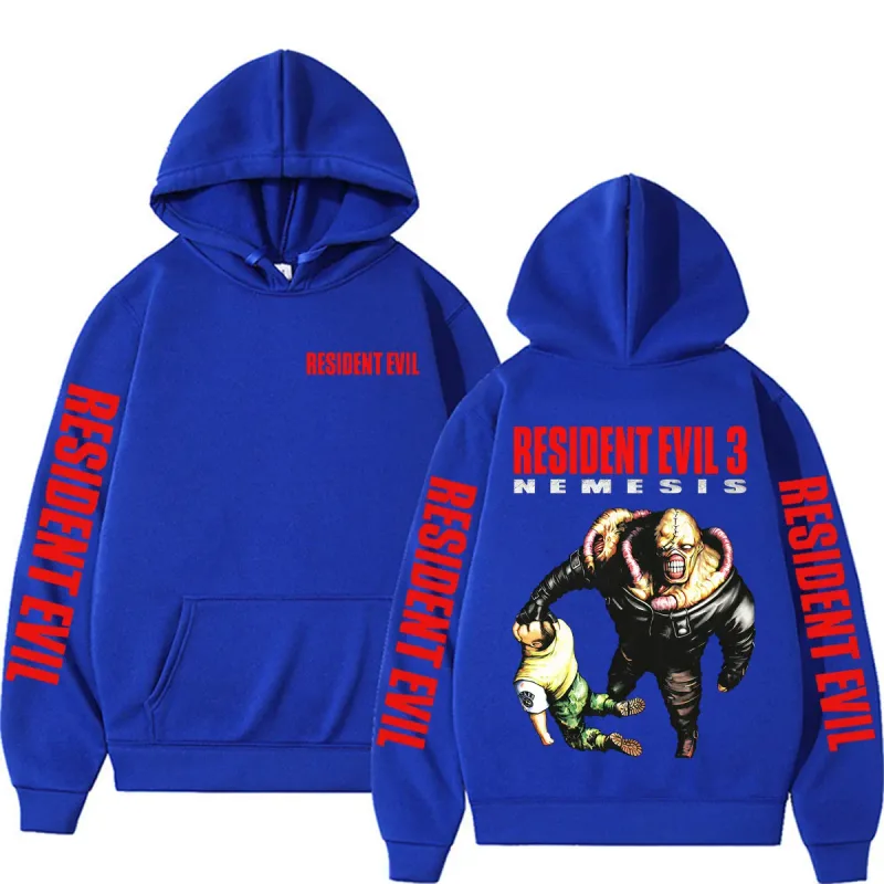 Retro 90s Nemesis Resident Evil Requiem Hoodies Men Women Fashion Classic Long Sleeve Sweatshirts Bodywarmer Oversized Hoodie — image 12