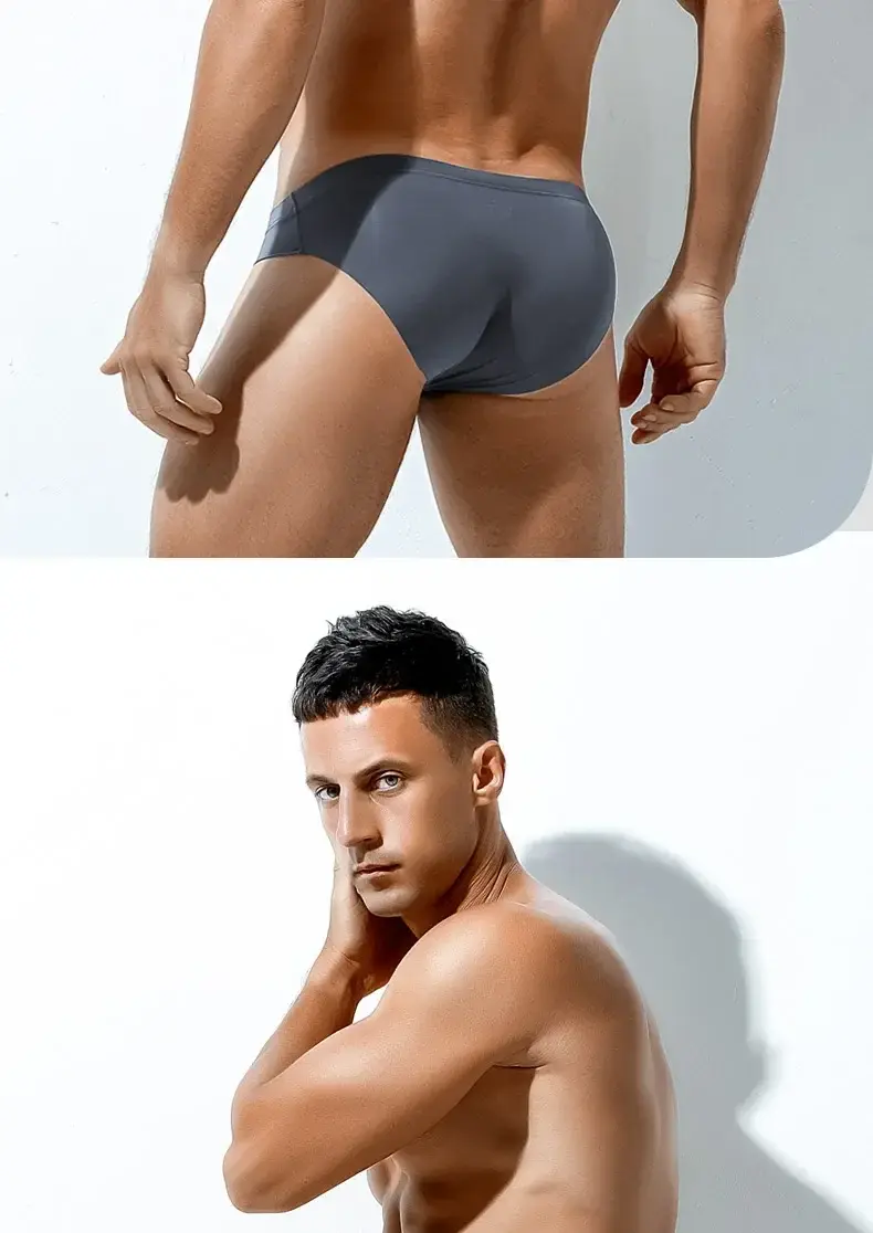 1PCS Men's Low-Waist Ice Silk Underwear Summer Charm Triangular Pants Individuality Comfortable Breathable Men's Underpants — image 17