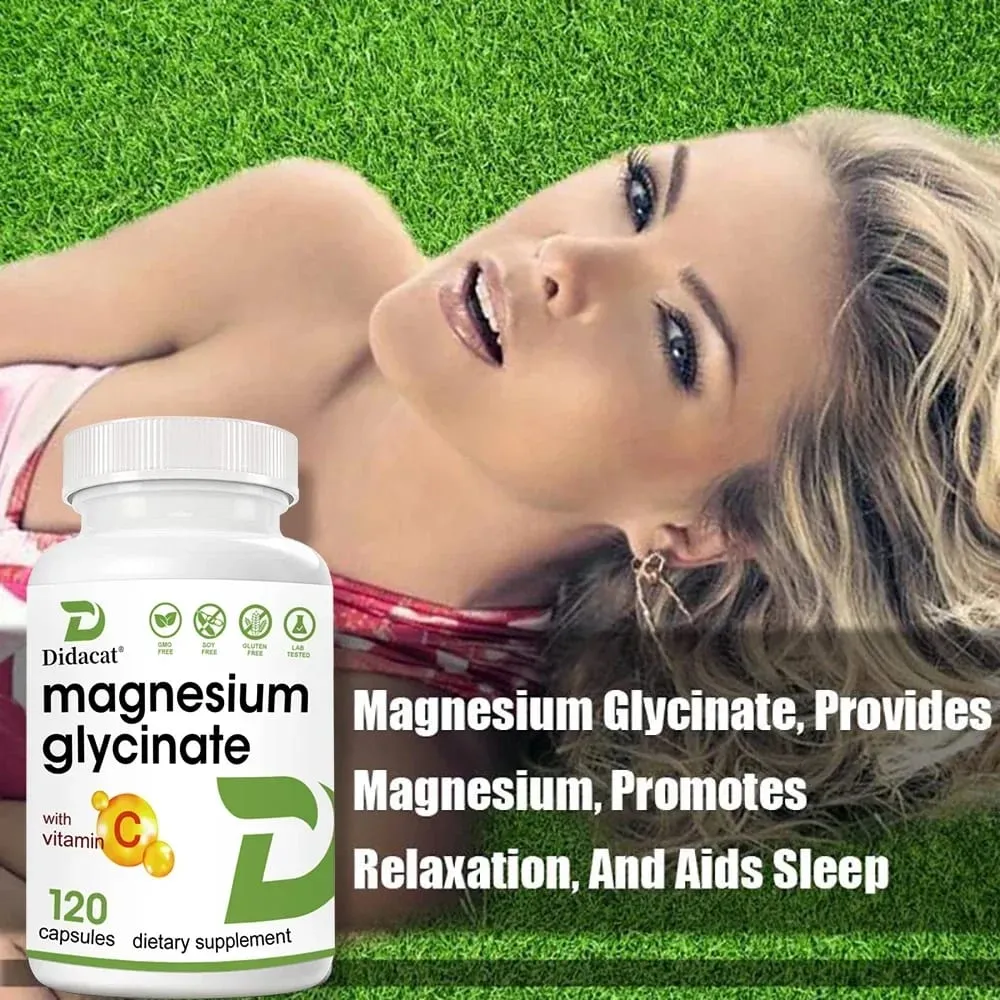 Magnesium Glycinate 1000 Mg 120 Veggie Capsules - Highly Purified Trace Mineral for Muscle Joint Heart and Digestive Health — image 2
