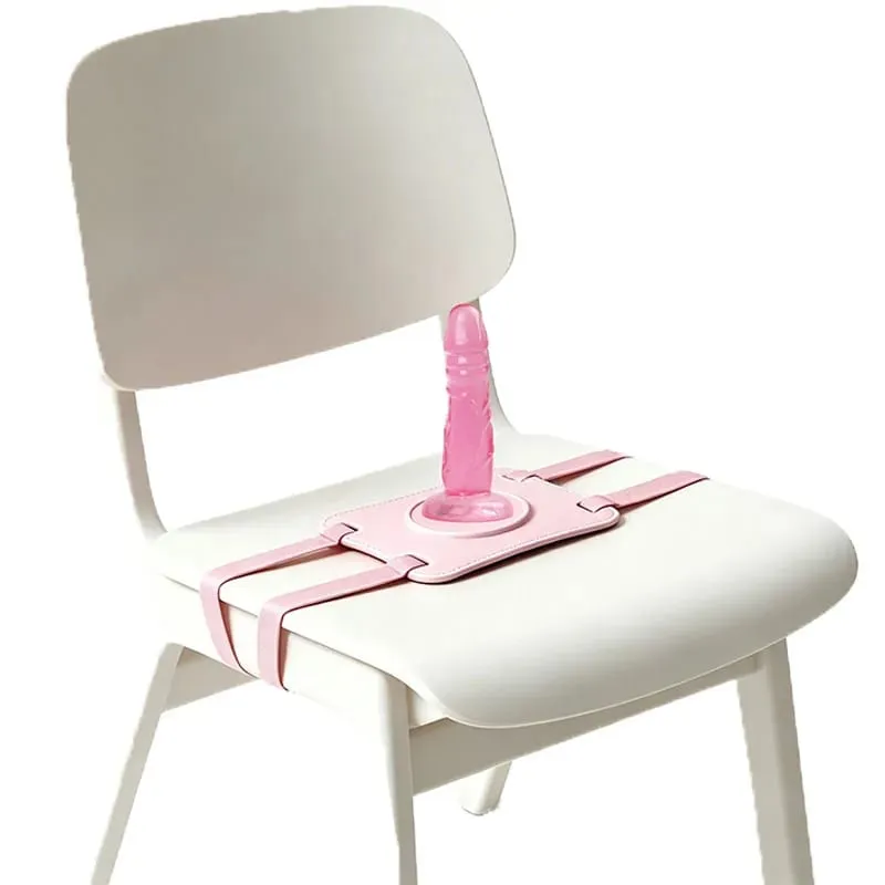 Hands Free Dildo Chair Mount - Silicone Suction Cup Strap-On with Adjustable Straps for Riding Pleasure & Couples Play — image 1