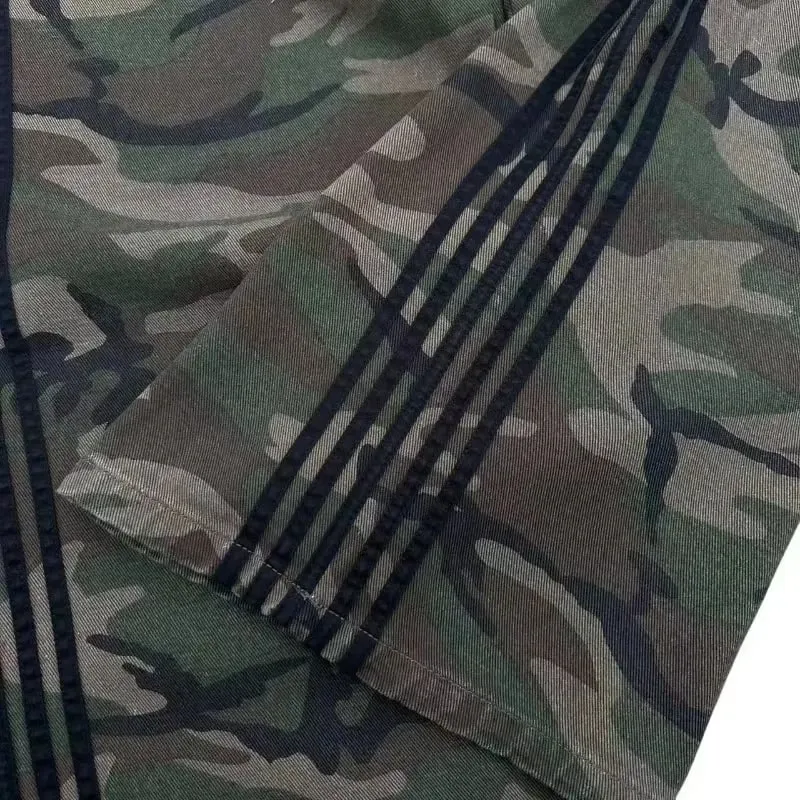 Y2K Baggy Jeans Retro Men's Camouflage Embroidered Striped Harajuku Sweatpants Women Hip Hop Streetwear Camo Wide Leg Denim Pant