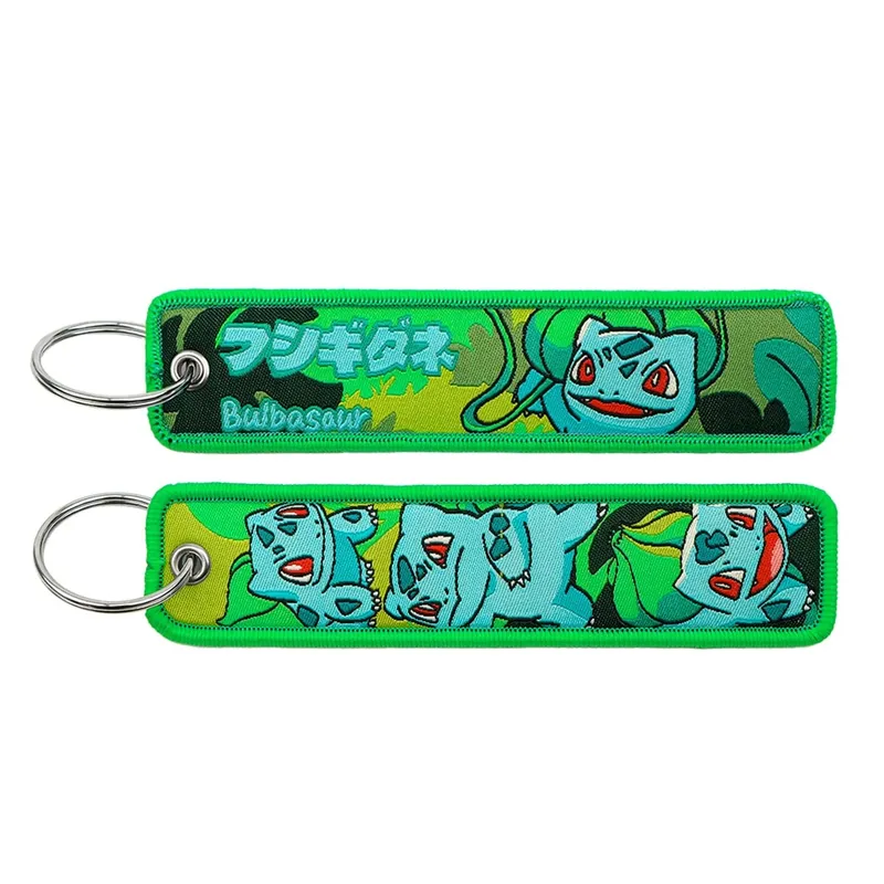 Pokémon Anime Elf Monsters Keychain for Cars Backpack Key Holders Embroidery Keyrings Key Tag Jet Tag Accessories Gifts 1pcs