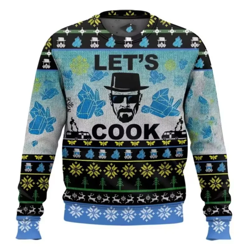 Let Him Cook Breaking Bad Movie 2026 New Christmas Happy Fashion Cartoon Men and Women Street Hip Hop Couple Sweatshirt — image 3