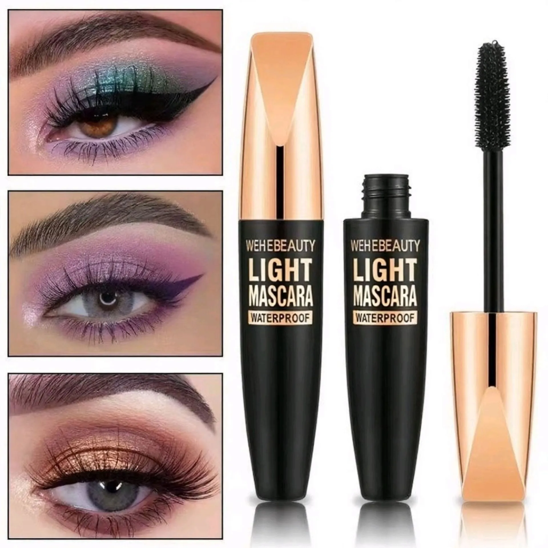 5D Eye Black Voděodolná řasenka prodlužující řasy Prodlužující řasy Silk Fiber Mascara Oční make-up pro ženy Kosmetický korejský make-up — image 2