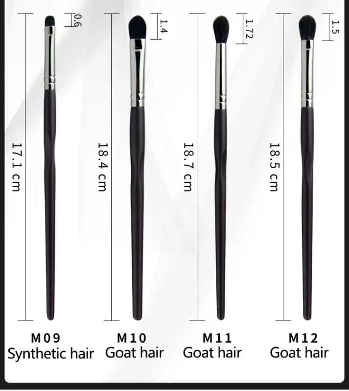 4pcs Animal hair Eyeshadow Makeup brushes Eye shadow Brow Make Up Brush Blending Crease Concealer Basic Beauty Tools accessories — image 5