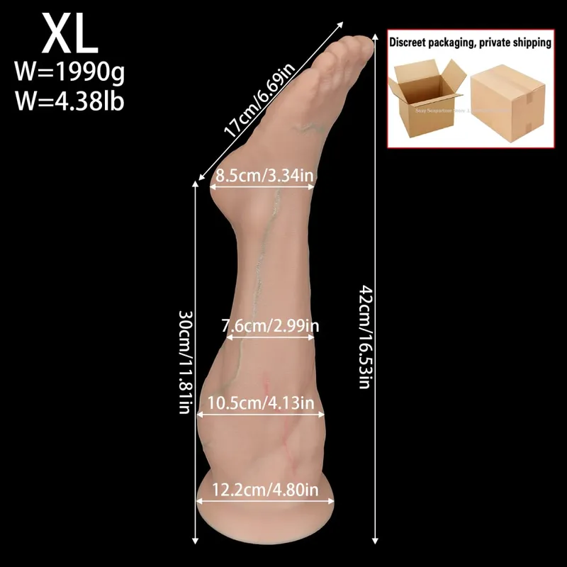 Malaking Silicone Foot Butt Plug Makapal Leg Dildo Malaking Anal Plug Anal Expander Masturbator Anus Dilator Sex Toys Pang-adultong Laruang Sex Shop — image 17
