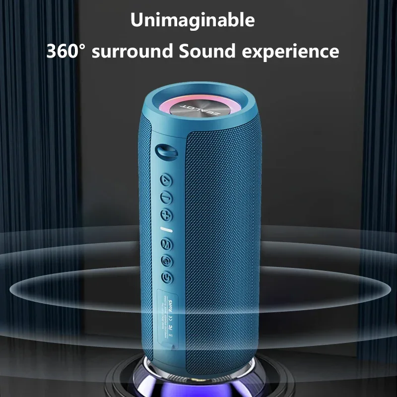 Altavoces inalámbricos S51 Pro de 40W, altavoz de graves portátil para exteriores, batería de 5200mAh, 24 horas de reproducción, estéreo fuerte. — image 7