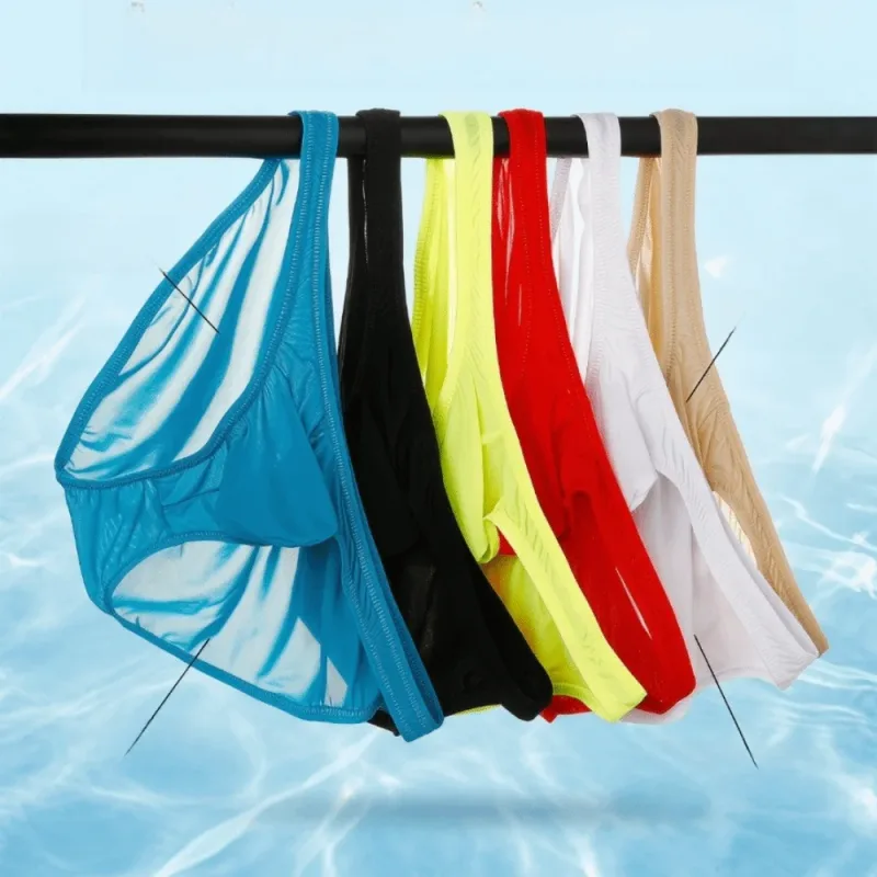 Quick-Dry Ultra-Thin Ice Silk กางเกงชั้นในชายไม่มีรอยต่อชุดชั้นใน U-Pouch ชุดชั้นในกางเกงตาข่าย Travel — image 12