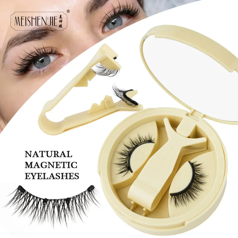 1/3 Pairs Magnetic Eye Lashes Handmade Eyelashes Soft Reusable Magnetic Lashes Natural Look 3D False Lashes Makeup Tweezers Set — image 21
