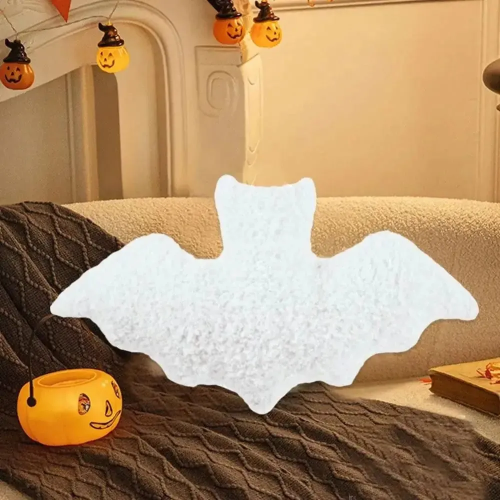 Plush Material Bat Plush Pillow Halloween Theme Soft Fabric Bat Modeling Pillow Black White Brown Stuffed Animal Plush For Girls — image 3