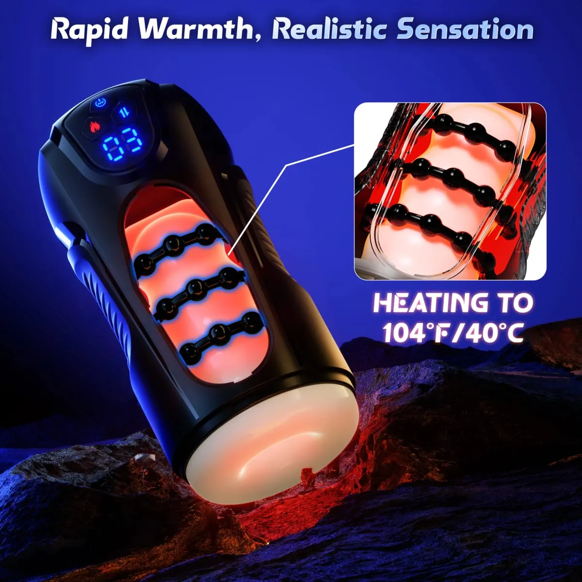 Male Masturbator Automatic Thrusting Vibration Heating Masturbation Cup Pocket Pussy Penis Pump Blowjob Sex Toy for Men