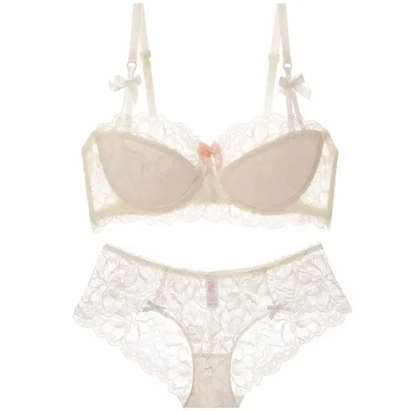 Conjunto de sutiã meia xícara de verão, tendência, fino, grande, minimizador de busto, lingerie de abstinência, para mulheres, sono diário, roupa casual — image 13