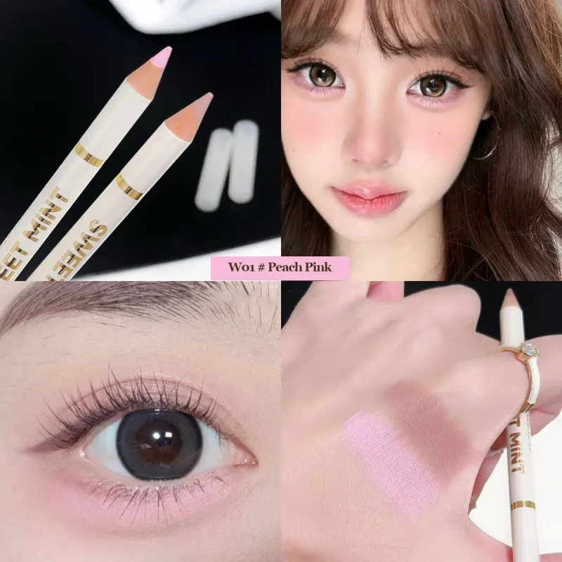 Dual End Aegyo-Sal Penna per trucco Nude Albicocca Marrone Sotto gli occhi Evidenziare e Matita per ombretti Contorno naturale Illuminante Eye Liner — image 9