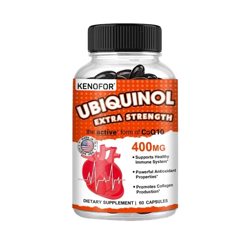 Ubiquinone CoQ10 400 mg - Támogatja a szív egészségét Energiát biztosít az ízületek egészségének támogatásához Szuper felszívódású vegetáriánus kapszulák — image 10