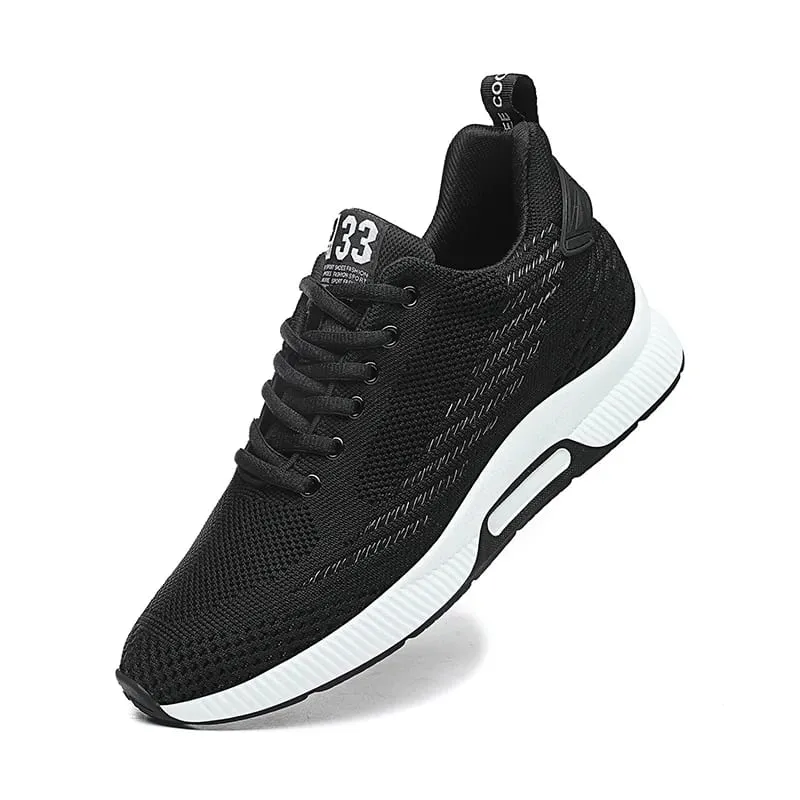 Sneakers Men Height Increase Insoles 6cm Elevator Shoes Chunky Taller Heel Lift Plus Size 37-46