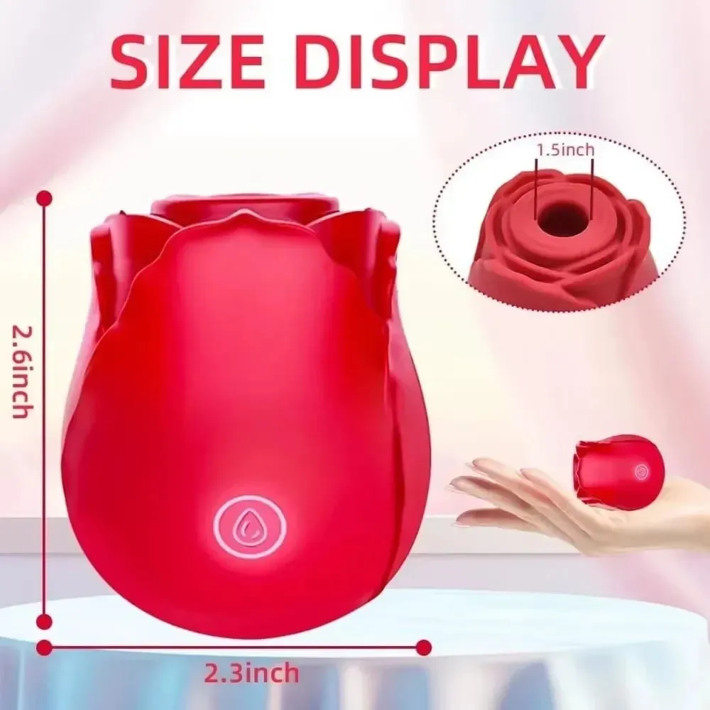 Rosas na hugis puki na sumisipsip ng vibrator halik sa puki ng utong na pasipsip sa bibig pagdila klitoris pagpapasigla masturbating sex toys para sa mga kababaihan — image 5