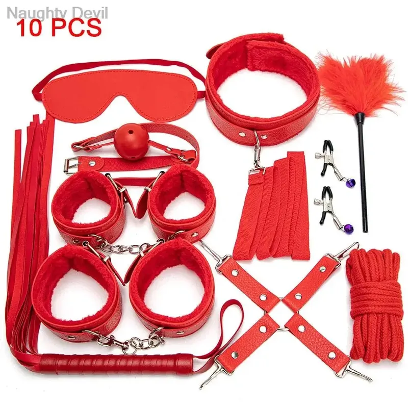 Sexy Toys for Cosplay Couples Adult Products 18 Handcuffs Erotic Accessories Bondage Hemp Rope Mask Sex SM BDSM Bondage Kit Set — image 11