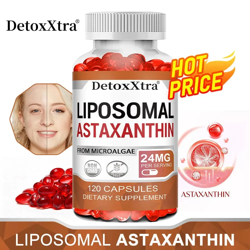 Liposomal Astaxanthin 24mg High Absorption Premium Antioxidant Supports Metabolism Eye Skin Joint & Immune Health Non-GMO — image 2