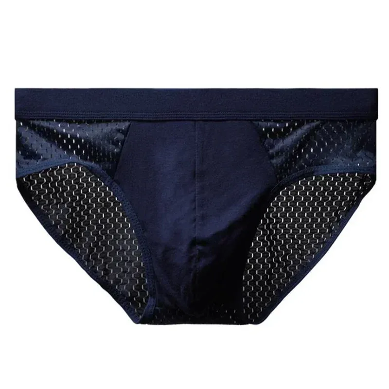 Erkek Buz Ipek Iç Çamaşırı Külot nefes alan iç çamaşırı Bambu Karbon Fiber Anti-Bakteriyel Rahat Içi Boş İç Pantolon Soğuk — image 11