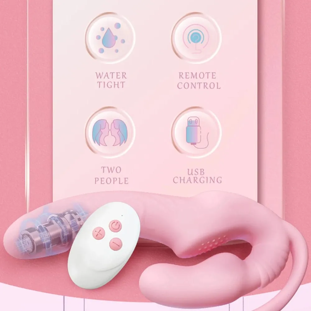 Strapless Strap on Dildo Vibrator Anal Plug Massager Lesbian 3 in 1 Vibrator G-Spot Stimulate Clitoris Sex Toy for Couple — image 3