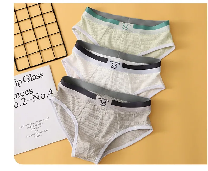 Mga Bagong Panti ng Lalaki Mga Lalaki Sexy na Kasuotang panloob na Teenage Cotton Panties Triangle Pants Malaking Sukat Simple Breathable Manipis na Tide Shorts — image 17