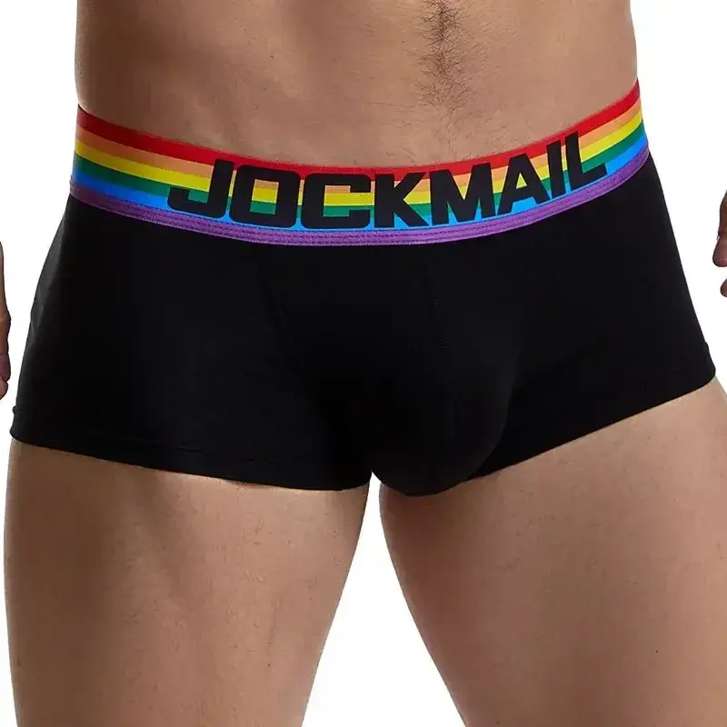 Celana Dalam Pria Sabuk Pelangi Celana Boxer Pria Katun Boxer Pria Pakaian Dalam Sejuk Celana Dalam Pria Celana Boxer Lembut Hitam Putih — image 8