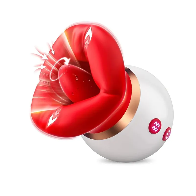 Pagsipsip ng Dila Pagdila Dildo Vibrator Klitoris Utong G-Spot Pussy Stimulator Puki Anal Masturbator Matanda Mga Laruan sa Pagtatalik para sa Babae
