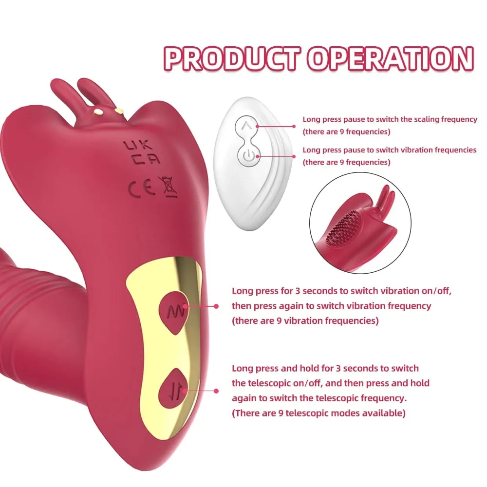 Remote Control Thrusting Vibrator Women Clitoris Stimulator Rotating Telescopic Dildo Vibrating G Spot Adults Product Sex Toys — image 2