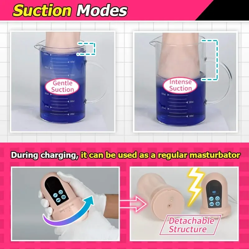 YUU Sucking Masturbator Cup Automatic Sex Machine Realistic Vagina Electric Masturbation Adult Toy for Men 5 Suction 9 Vibration — image 3