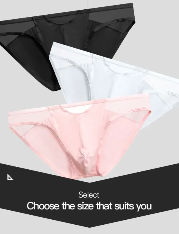 1PCS Mens Spliced Sheer Bikini Underwear Black Mesh Panel Design Soft Elastic Material 3D Contour Pouch Male Briefs — image 13
