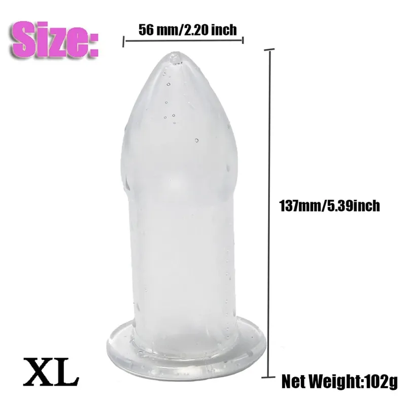 Hollow Anal Butt Plug Vaginal Dildo Speculum Peeking Vagina Expander Tunnel Anus Dilator Lavemang Vuxen Sexleksaker för kvinnor Gay Män — image 11