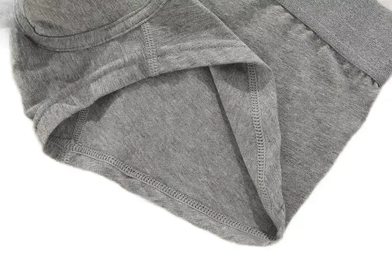 Cueca masculina de canto plano cintura baixa moda cor sólida u levantada slim fit respirável shorts — image 13