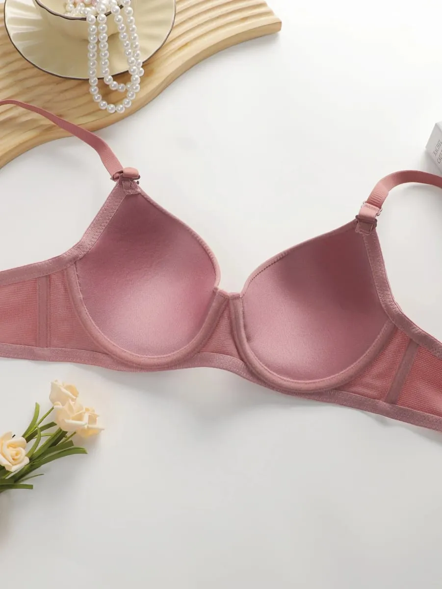Conjunto de lingerie com arame sólido, roupa íntima, conjunto de calcinha feminina, sutiã push up com anel de aço, roupa íntima, terno — image 5