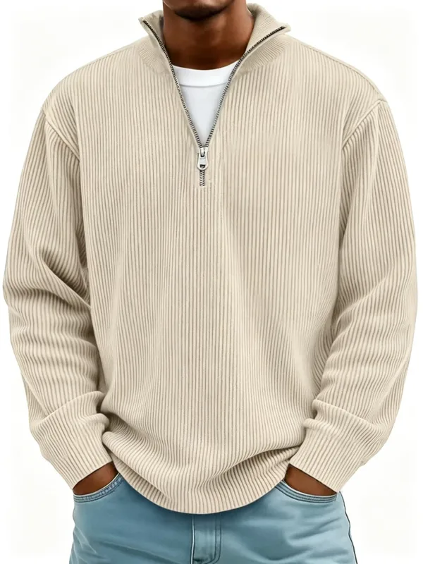 Panlalaking Autumn Winter Stand-Collar Zip-Up Sweatshirt Loose Long Sleeve Casual Daily Outdoor Fashion Trendy Panlalaking Panlabas na Kasuotan — image 11