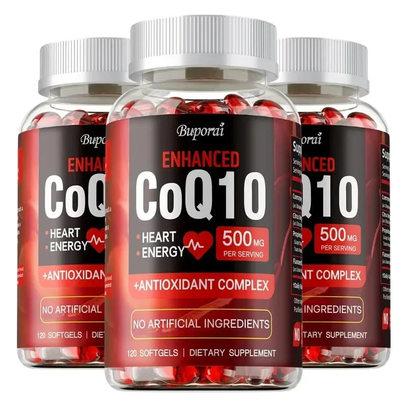 Suplemento CoQ10 - Promove a saúde cardiovascular e cardíaca Antioxidante fornece energia para a saúde geral