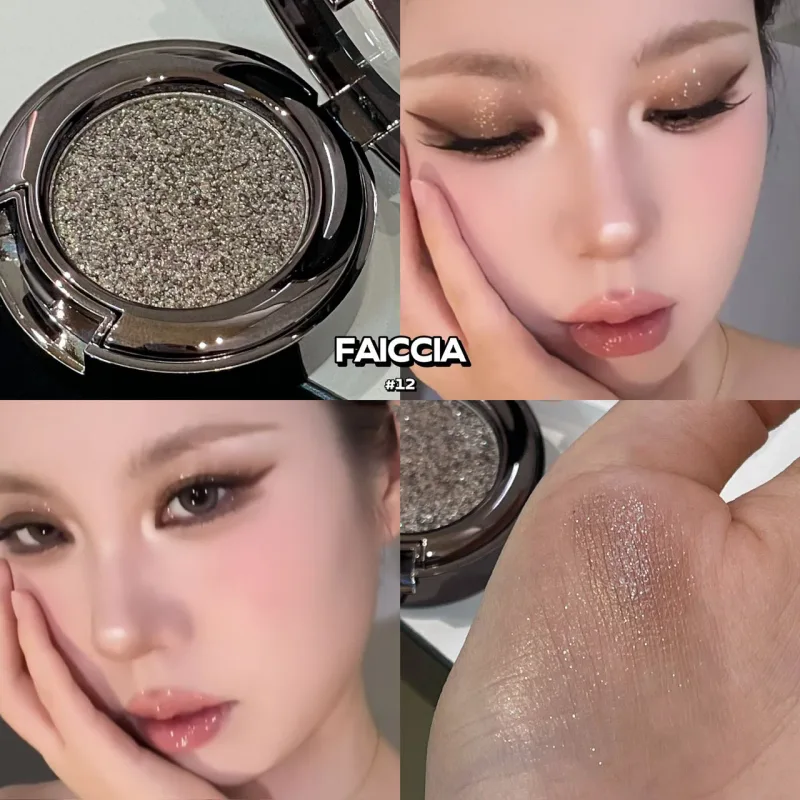 Chameleon Smoky Green Eyeshadow Palette High Gloss Easy-To-Apply Sparkling Purple Pearlescent Eye Shadow Brightening Makeup — image 8