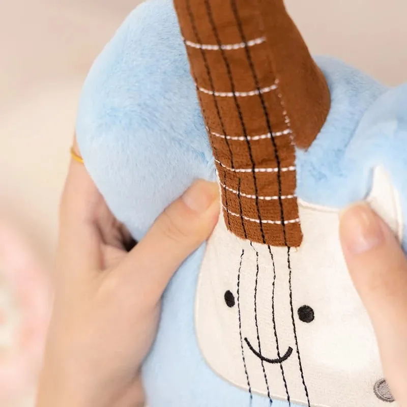 Musical Instrument Plush Toy Stuffed Kawaii Adorable Saxophone Bass White Piano Humanoid Doll with Legs Decor Gift