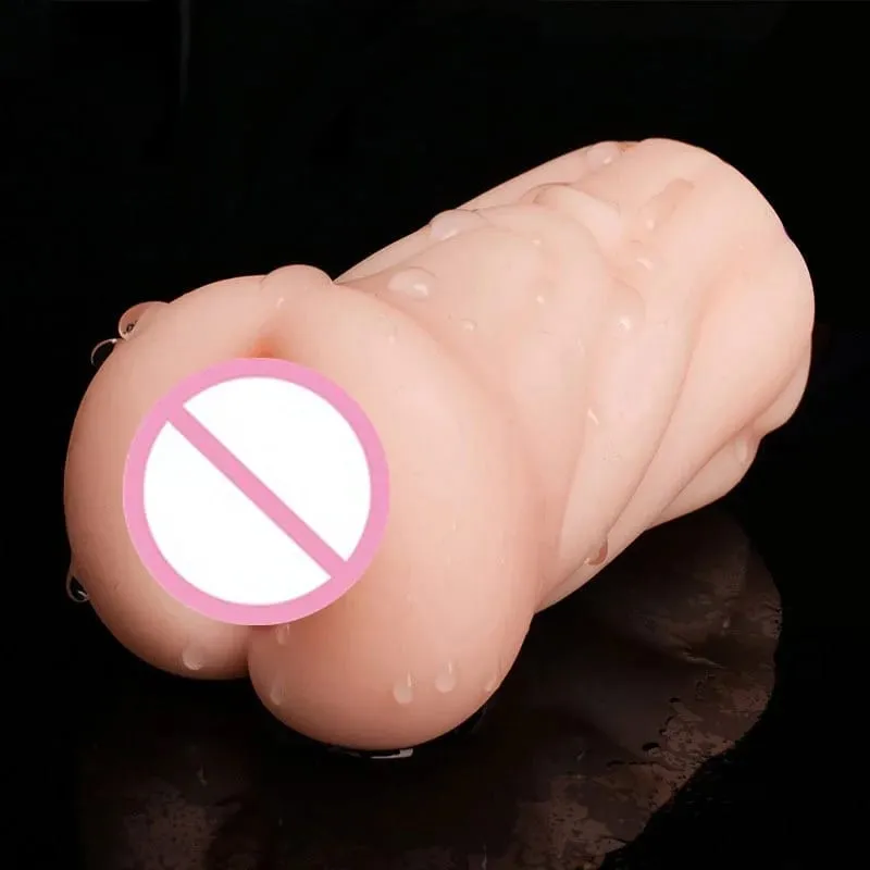 Copo de masturbação masculino TPE macio – lábios 3D realistas treinamento oral copo de aeronave reutilizável brinquedo sexual adulto para homens massageador prazer