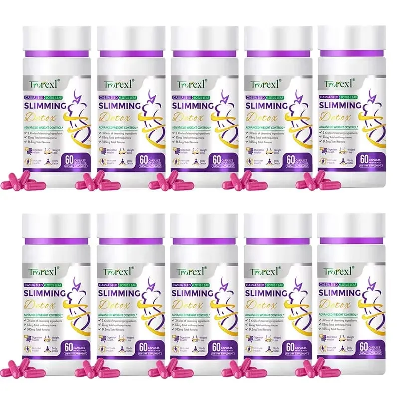[60 Caps] Cassia Seed & Lotus viktminskningspiller - naturlig fettförbrännare för kvinnor | Kliniskt testad Formula Safe Slimming Aid