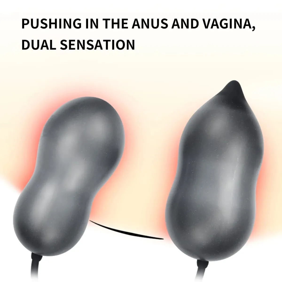 Uppblåsbar analplugg Vuxen Sexleksak Dildo Pump Butt Plug Anal Dilator BDSM Sexleksak för att njuta av sexnöje — image 1