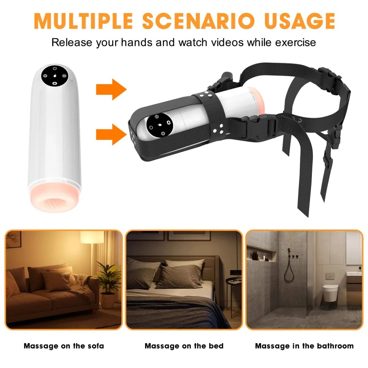 Automatic Rotating Male Masturbation Device - Sucking and Licking Sex Toy 100% Waterproof Penis Pump - Water-Filled Adult Male — image 3