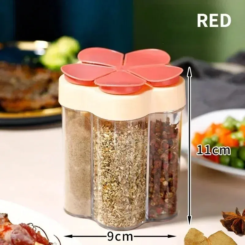 1 pçs tempero jar recipiente de plástico garrafa tempero organizador tempero acampamento ao ar livre seasonins recipientes cozinha gadget conjuntos — image 5