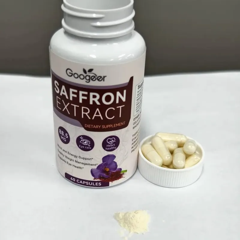 Saffron Extract Capsules – Standardized To 3% Crocin – Supports Eye Health & Healthy Mood – 60 Veggie Capsules